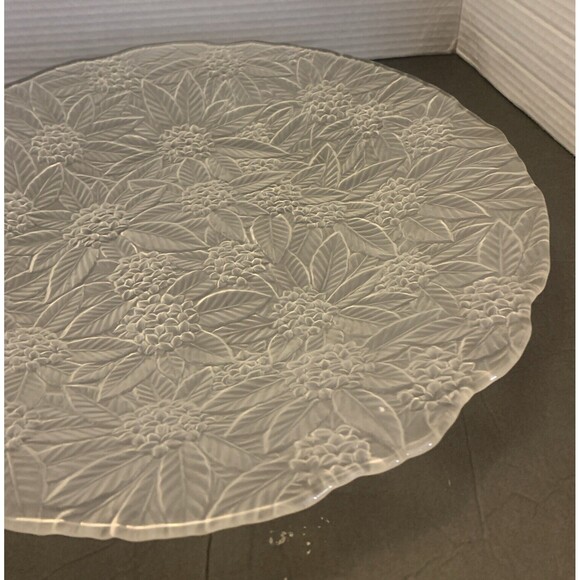 Mikasa Crystal 14" Serving Platter Flowers - Picture 4 of 6